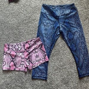 Iabmfg bundle small workout leggings and shorts